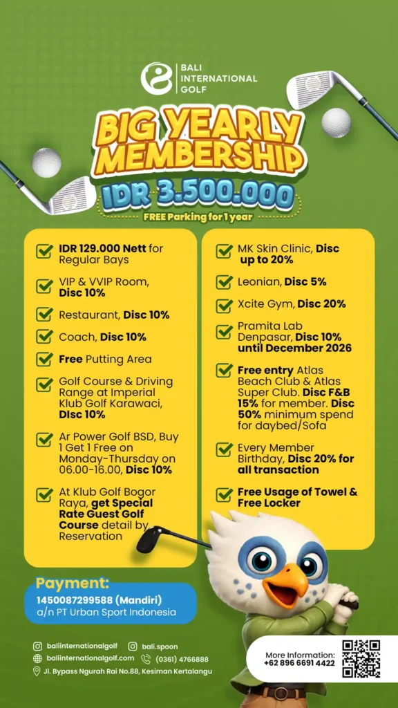 Bali International Golf Yearly Membership